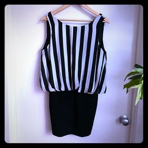 Black and white Striped Dress